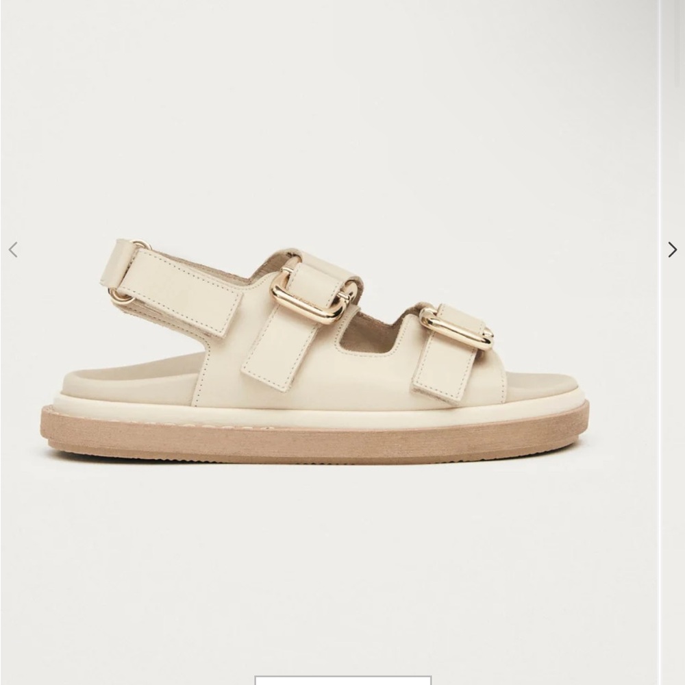 ALOHA HARPER CREAM LEATHER SANDALS